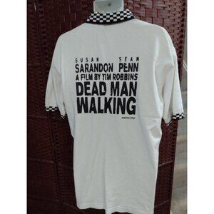 Vintage Dead Man Walking Movie Promo Shirt Polo Sean Penn Large Susan Sarandon